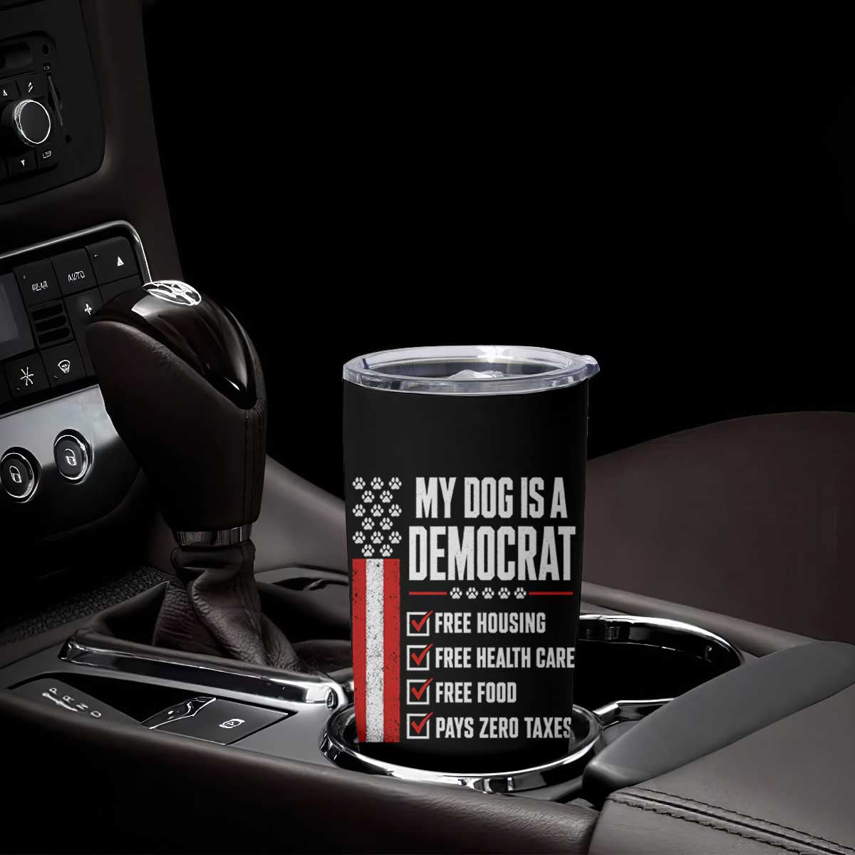 My Dog Is A Democrat Tumbler Cup Funny Political Dog Owner