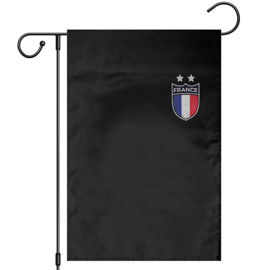 Vintage France Football Crest Two Stars French Flag Garden Flag