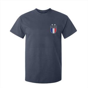 Vintage France Football Crest Two Stars French Flag T Shirt For Kid