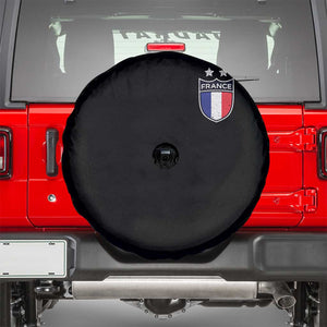 Vintage France Football Crest Two Stars French Flag Spare Tire Cover