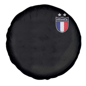 Vintage France Football Crest Two Stars French Flag Spare Tire Cover