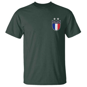 Vintage France Football Crest Two Stars French Flag T Shirt
