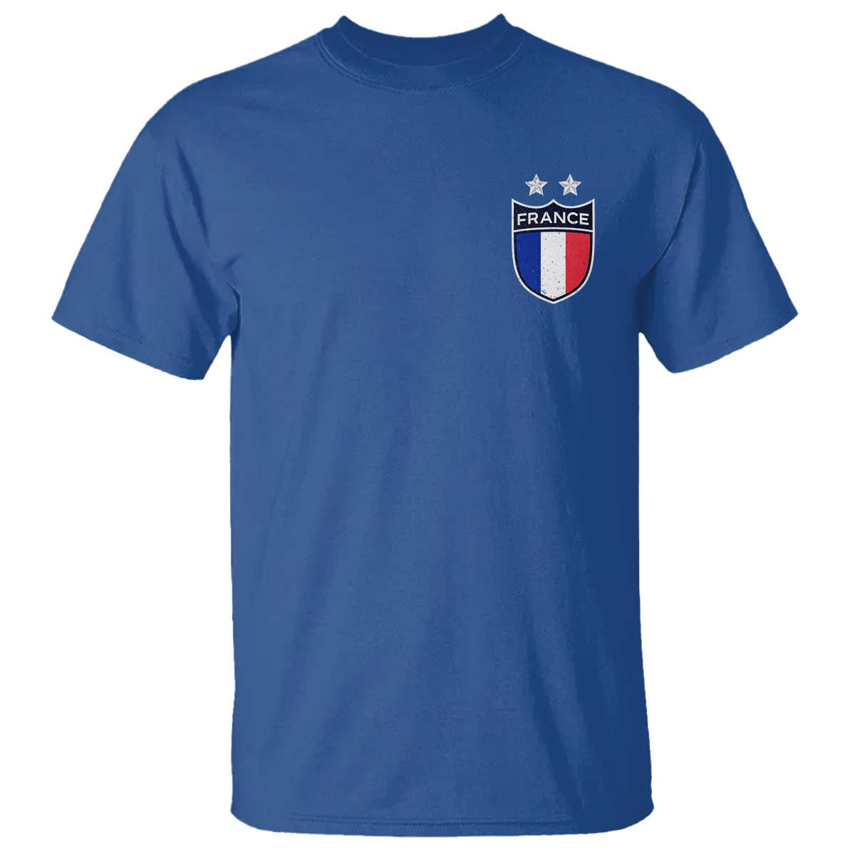 Vintage France Football Crest Two Stars French Flag T Shirt
