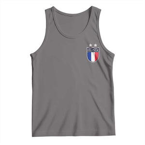 Vintage France Football Crest Two Stars French Flag Tank Top