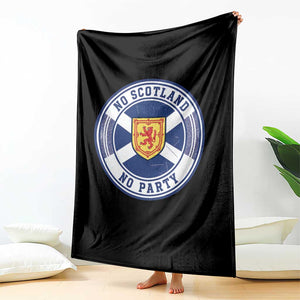 No Scotland No Party Throw Blanket Scottish Lion Rampant Crest Vintage Saltire Flag TS11 Print Your Wear
