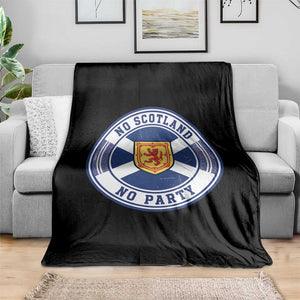 No Scotland No Party Throw Blanket Scottish Lion Rampant Crest Vintage Saltire Flag TS11 Print Your Wear