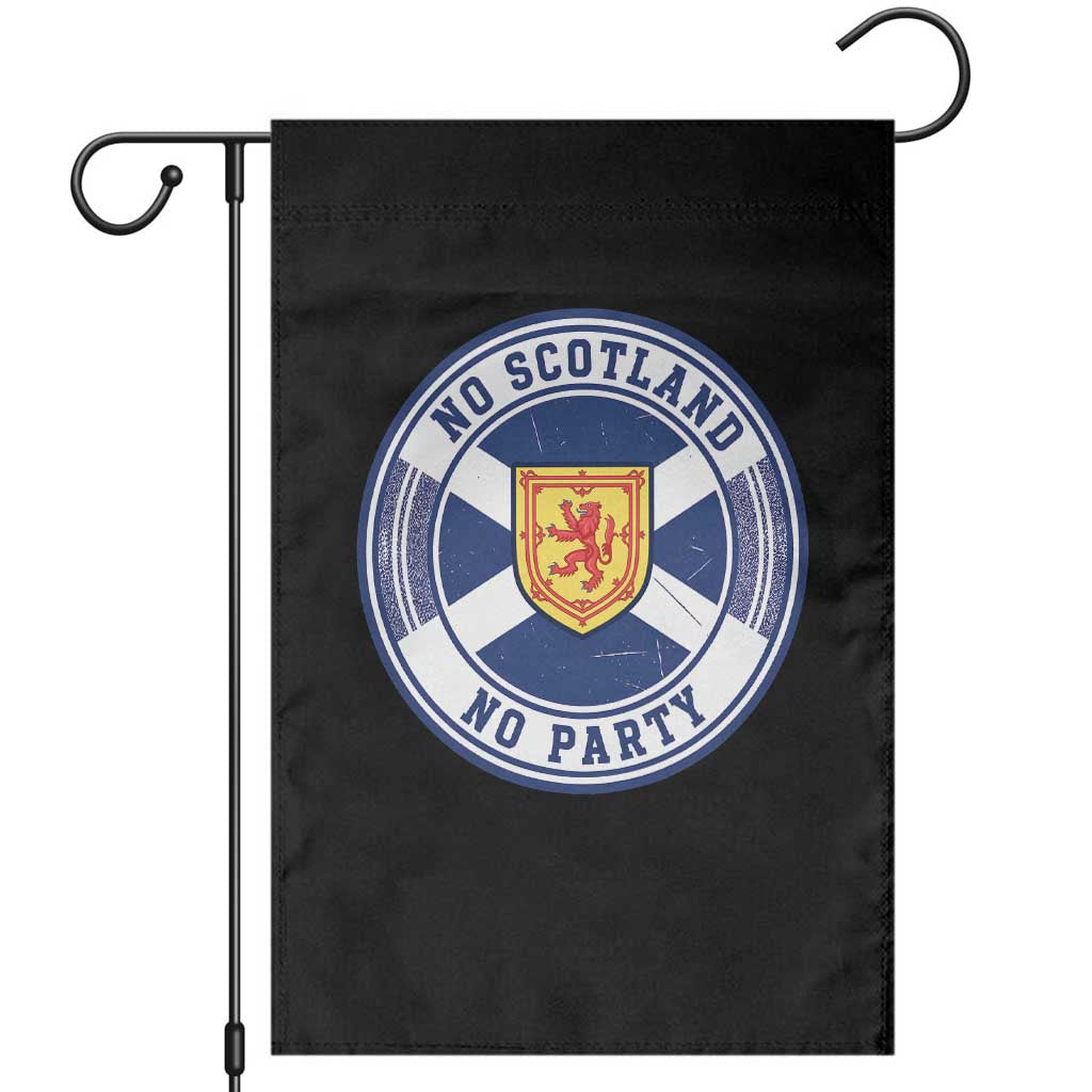 No Scotland No Party Garden Flag Scottish Lion Rampant Crest Vintage Saltire Flag TS11 Black Print Your Wear