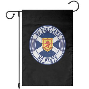 No Scotland No Party Garden Flag Scottish Lion Rampant Crest Vintage Saltire Flag TS11 Black Print Your Wear
