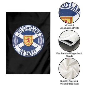 No Scotland No Party Garden Flag Scottish Lion Rampant Crest Vintage Saltire Flag TS11 Print Your Wear