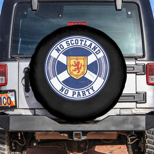 No Scotland No Party Spare Tire Cover Scottish Lion Rampant Crest Vintage Saltire Flag TS11 No hole Black Print Your Wear