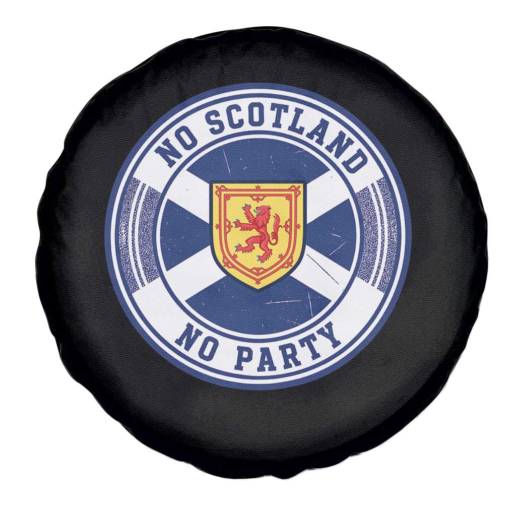 No Scotland No Party Spare Tire Cover Scottish Lion Rampant Crest Vintage Saltire Flag TS11 Print Your Wear
