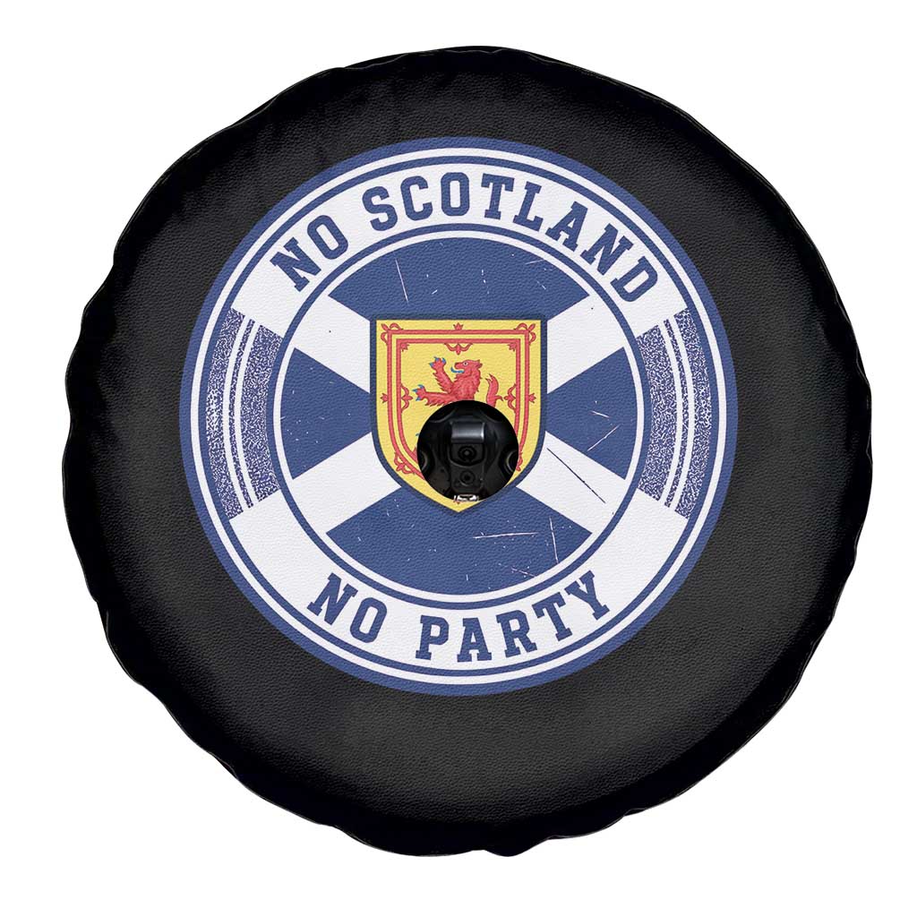 No Scotland No Party Spare Tire Cover Scottish Lion Rampant Crest Vintage Saltire Flag TS11 Print Your Wear