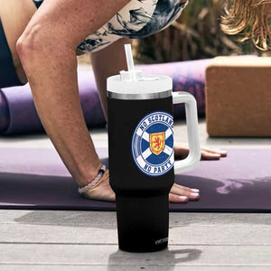 No Scotland No Party Tumbler With Handle Scottish Lion Rampant Crest Vintage Saltire Flag TS11 Print Your Wear