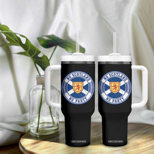No Scotland No Party Tumbler With Handle Scottish Lion Rampant Crest Vintage Saltire Flag TS11 Print Your Wear