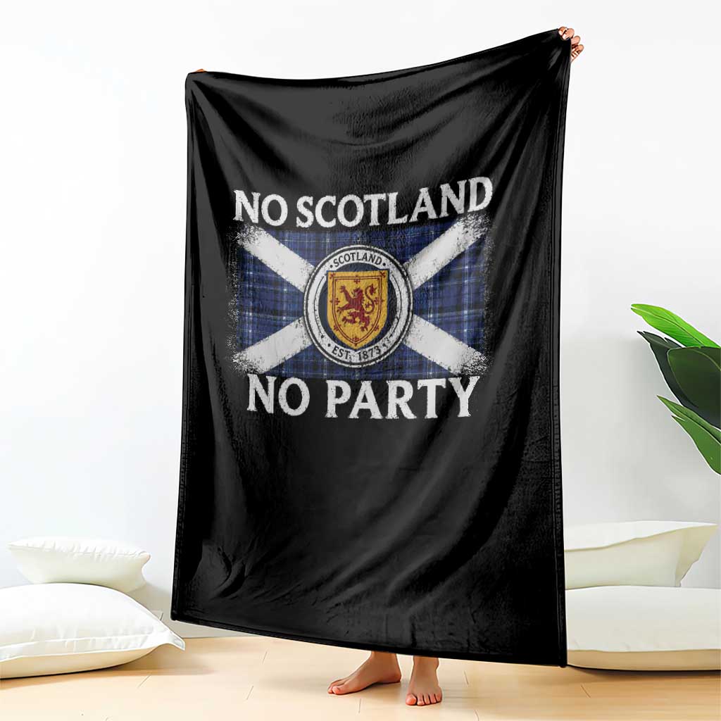 No Scotland No Party Throw Blanket Lion Rampant Crest Scottish Tartan Flag TS11 Print Your Wear