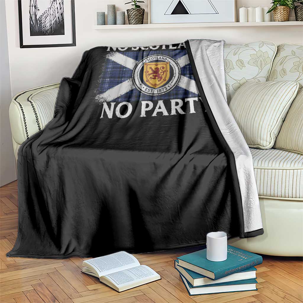 No Scotland No Party Throw Blanket Lion Rampant Crest Scottish Tartan Flag TS11 Print Your Wear