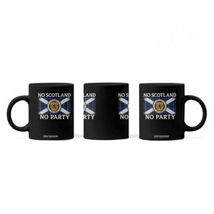 No Scotland No Party Coffee Mug Lion Rampant Crest Scottish Tartan Flag TS11 Print Your Wear