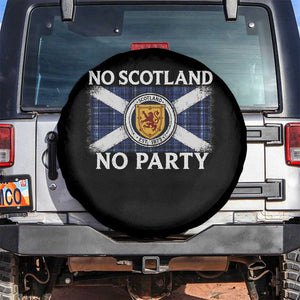 No Scotland No Party Spare Tire Cover Lion Rampant Crest Scottish Tartan Flag TS11 No hole Black Print Your Wear