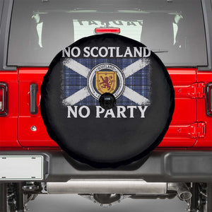 No Scotland No Party Spare Tire Cover Lion Rampant Crest Scottish Tartan Flag TS11 Black Print Your Wear