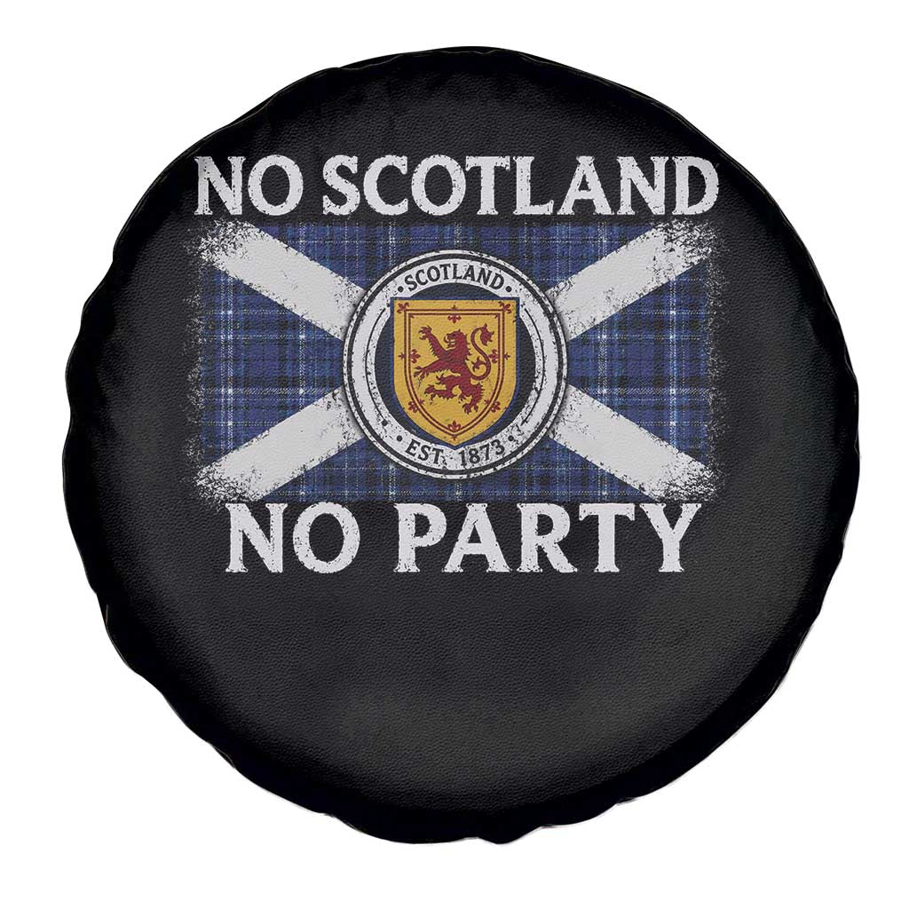 No Scotland No Party Spare Tire Cover Lion Rampant Crest Scottish Tartan Flag TS11 Print Your Wear