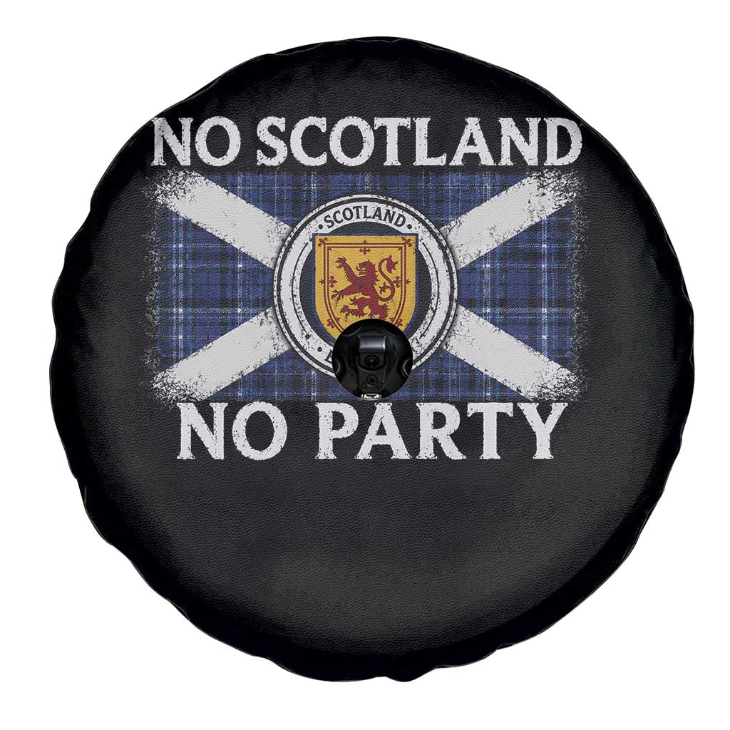No Scotland No Party Spare Tire Cover Lion Rampant Crest Scottish Tartan Flag TS11 Print Your Wear