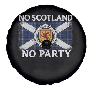 No Scotland No Party Spare Tire Cover Lion Rampant Crest Scottish Tartan Flag TS11 Print Your Wear