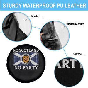 No Scotland No Party Spare Tire Cover Lion Rampant Crest Scottish Tartan Flag TS11 Print Your Wear