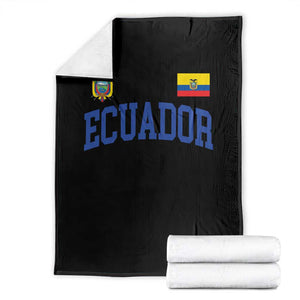 Ecuador Vintage Throwback Soccer Jersey Style Throw Blanket Ecuadorian Hispanic Heritage