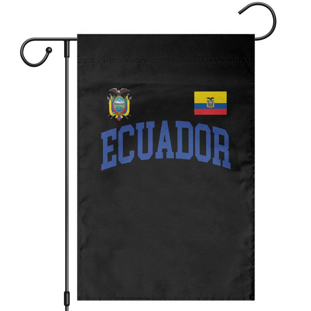 Ecuador Vintage Throwback Soccer Jersey Style Garden Flag Ecuadorian Hispanic Heritage TS11 Black Print Your Wear