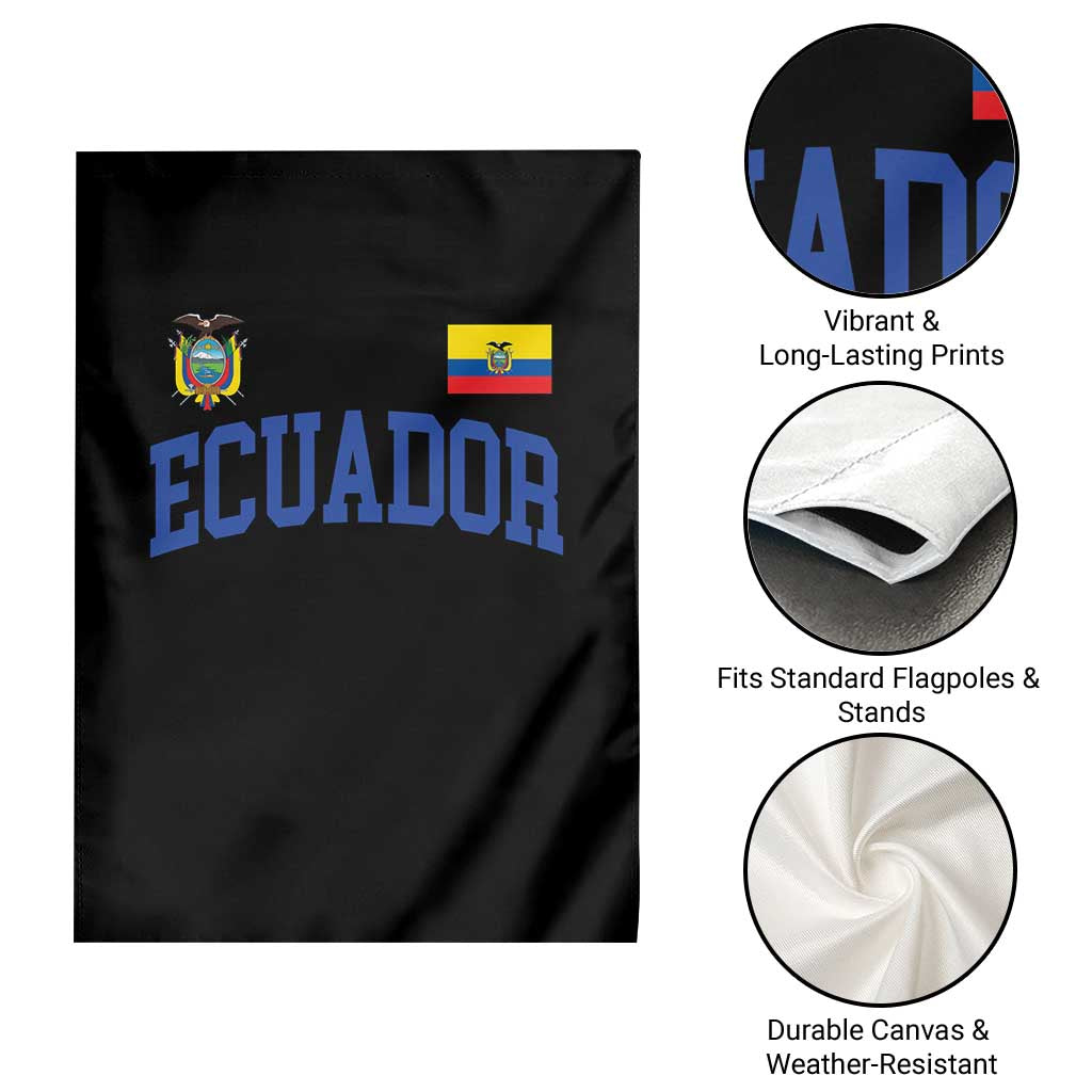 Ecuador Vintage Throwback Soccer Jersey Style Garden Flag Ecuadorian Hispanic Heritage
