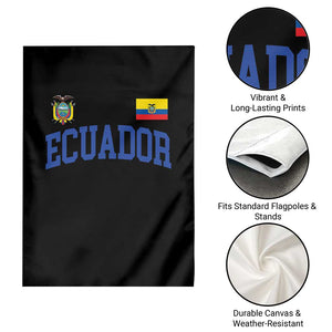Ecuador Vintage Throwback Soccer Jersey Style Garden Flag Ecuadorian Hispanic Heritage