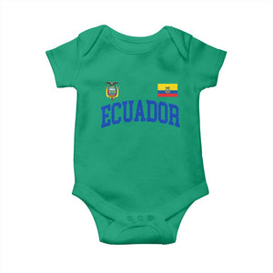 Ecuador Vintage Throwback Soccer Jersey Style Baby Onesie Ecuadorian Hispanic Heritage