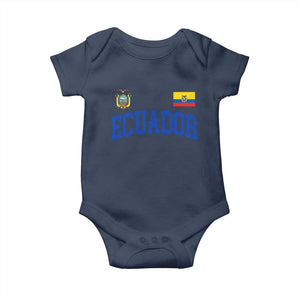 Ecuador Vintage Throwback Soccer Jersey Style Baby Onesie Ecuadorian Hispanic Heritage