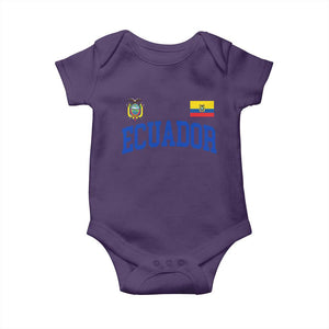 Ecuador Vintage Throwback Soccer Jersey Style Baby Onesie Ecuadorian Hispanic Heritage