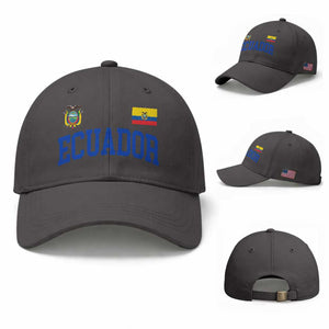 Ecuador Vintage Throwback Soccer Jersey Style Baseball Cap Ecuadorian Hispanic Heritage