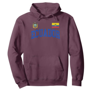 Ecuador Vintage Throwback Soccer Jersey Style Hoodie Ecuadorian Hispanic Heritage