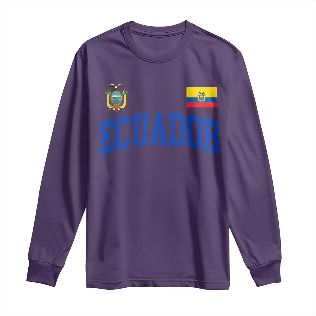 Ecuador Vintage Throwback Soccer Jersey Style Long Sleeve Shirt Ecuadorian Hispanic Heritage