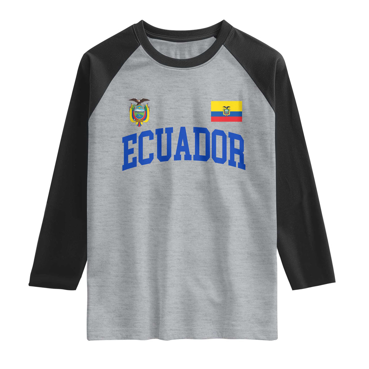 Ecuador Vintage Throwback Soccer Jersey Style Raglan Shirt Ecuadorian Hispanic Heritage