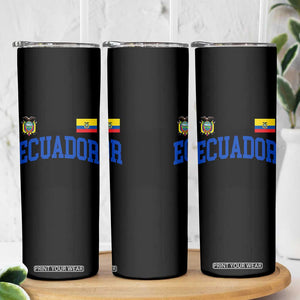 Ecuador Vintage Throwback Soccer Jersey Style Skinny Tumbler Ecuadorian Hispanic Heritage
