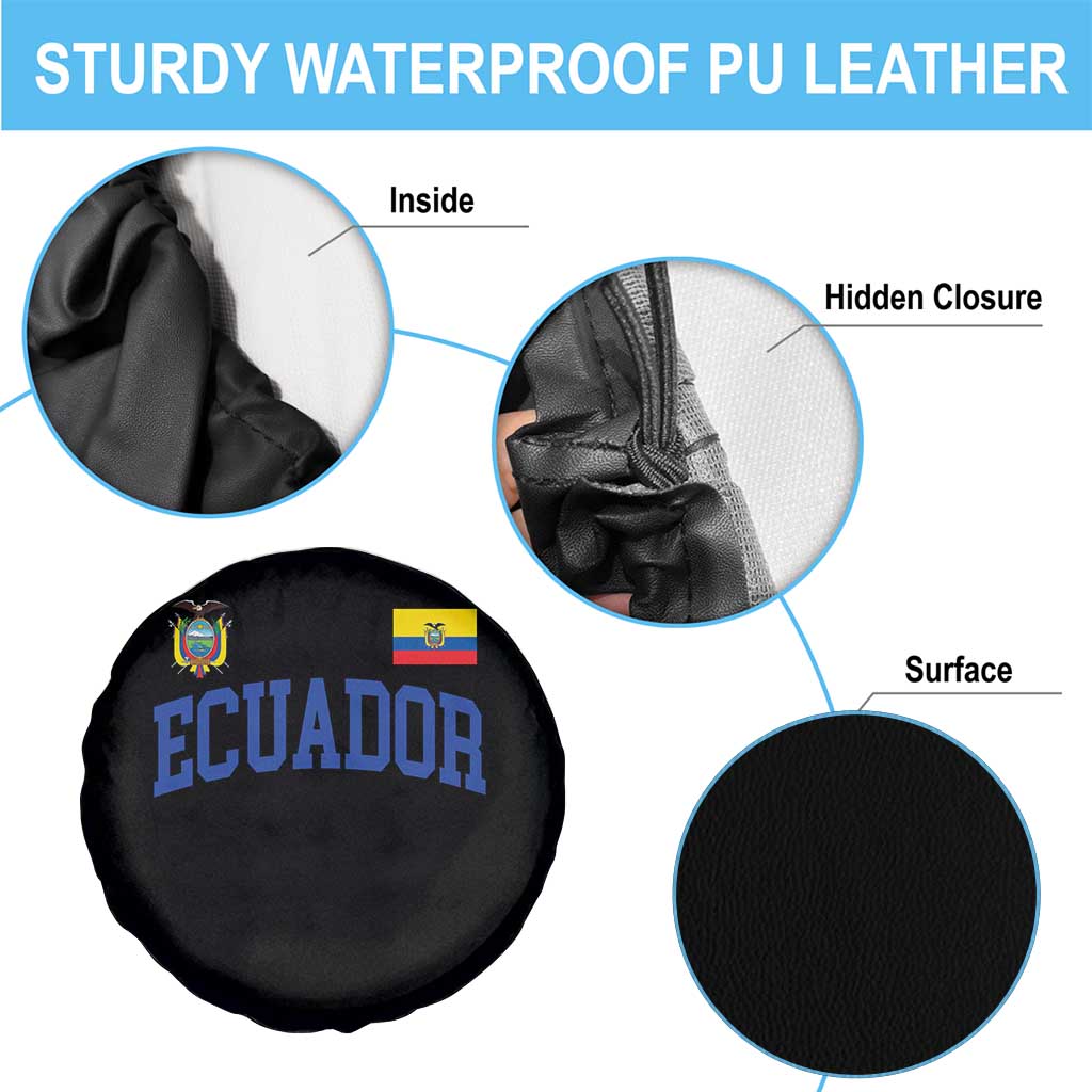Ecuador Vintage Throwback Soccer Jersey Style Spare Tire Cover Ecuadorian Hispanic Heritage
