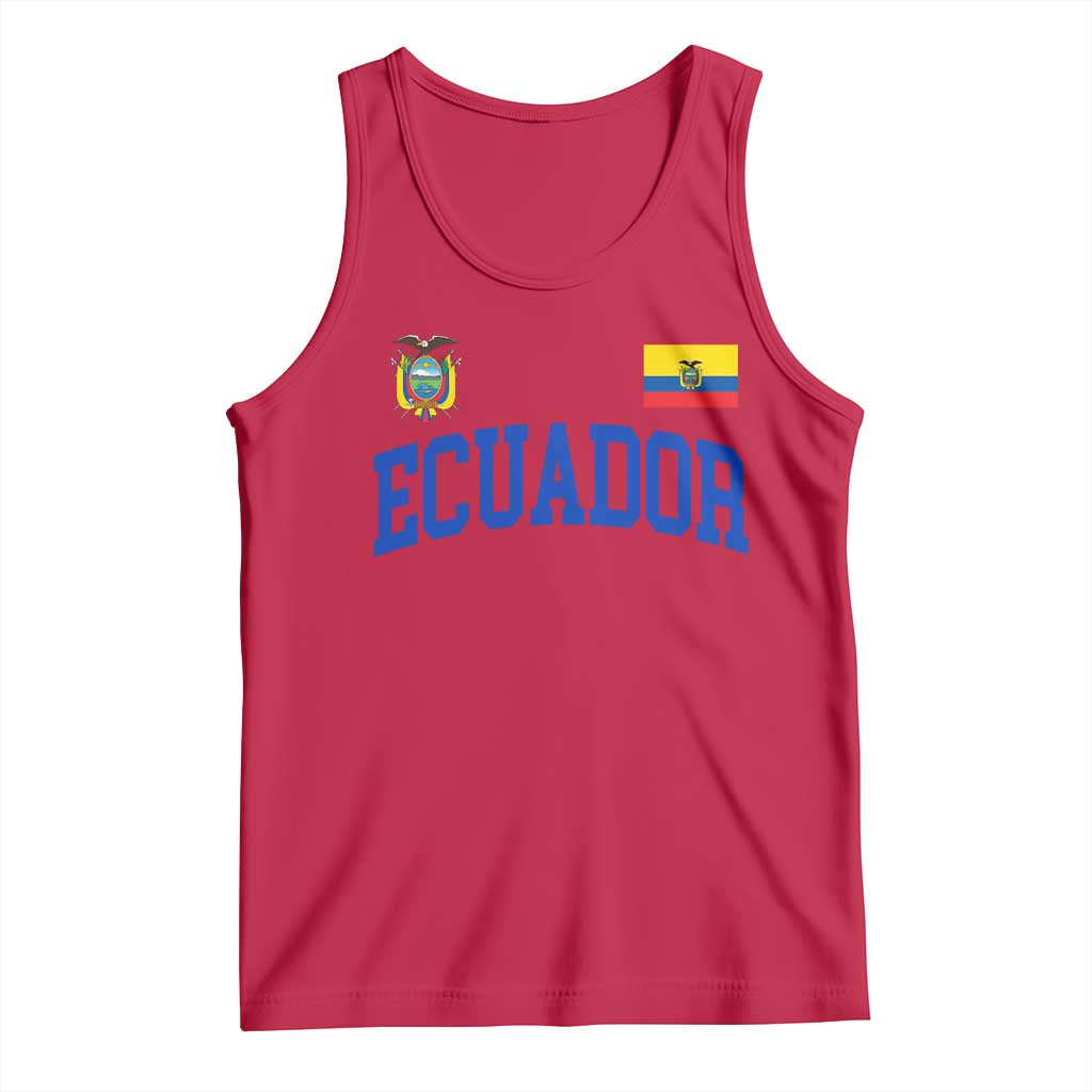 Ecuador Vintage Throwback Soccer Jersey Style Tank Top Ecuadorian Hispanic Heritage