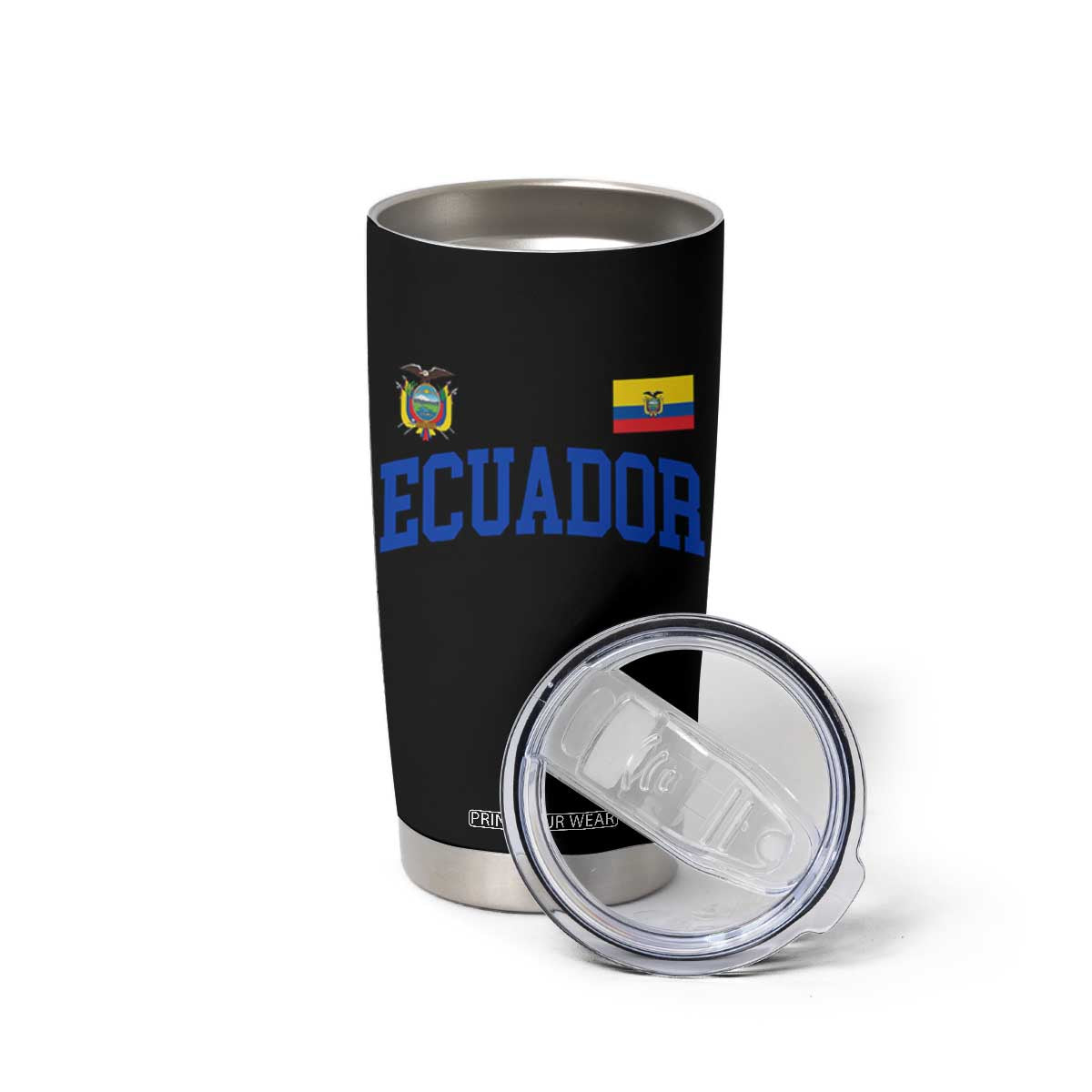 Ecuador Vintage Throwback Soccer Jersey Style Tumbler Cup Ecuadorian Hispanic Heritage