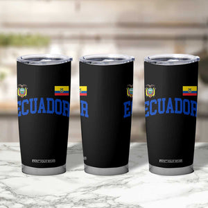 Ecuador Vintage Throwback Soccer Jersey Style Tumbler Cup Ecuadorian Hispanic Heritage