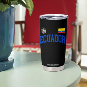 Ecuador Vintage Throwback Soccer Jersey Style Tumbler Cup Ecuadorian Hispanic Heritage
