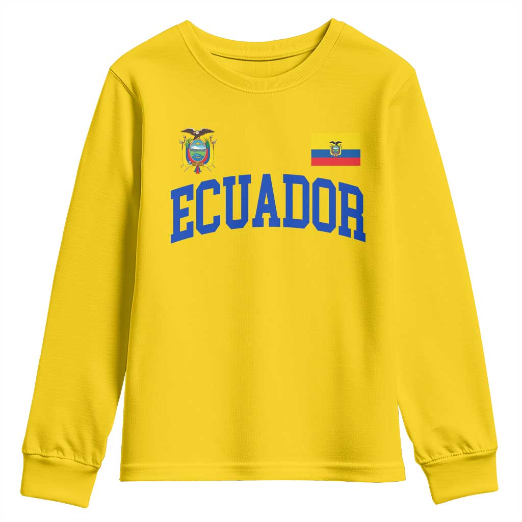 Ecuador Vintage Throwback Soccer Jersey Style Youth Sweatshirt Ecuadorian Hispanic Heritage