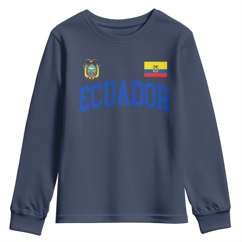 Ecuador Vintage Throwback Soccer Jersey Style Youth Sweatshirt Ecuadorian Hispanic Heritage