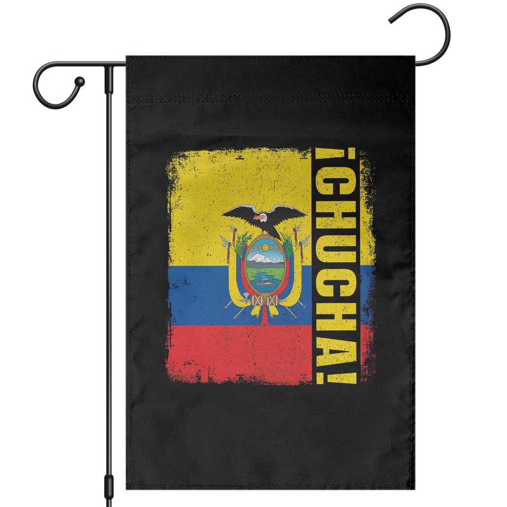 Chucha Funny Ecuadorian Slang Vintage Ecuador Flag Garden Flag