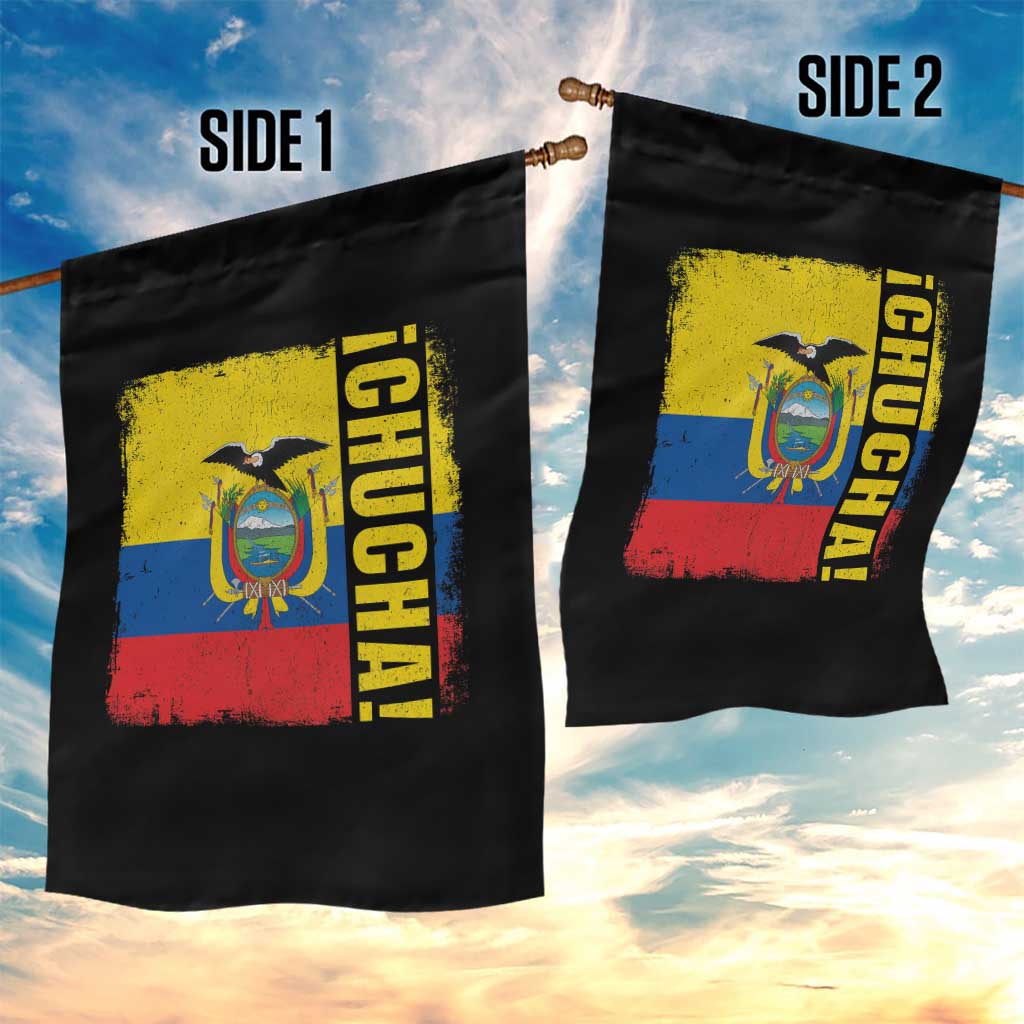 Chucha Funny Ecuadorian Slang Vintage Ecuador Flag Garden Flag