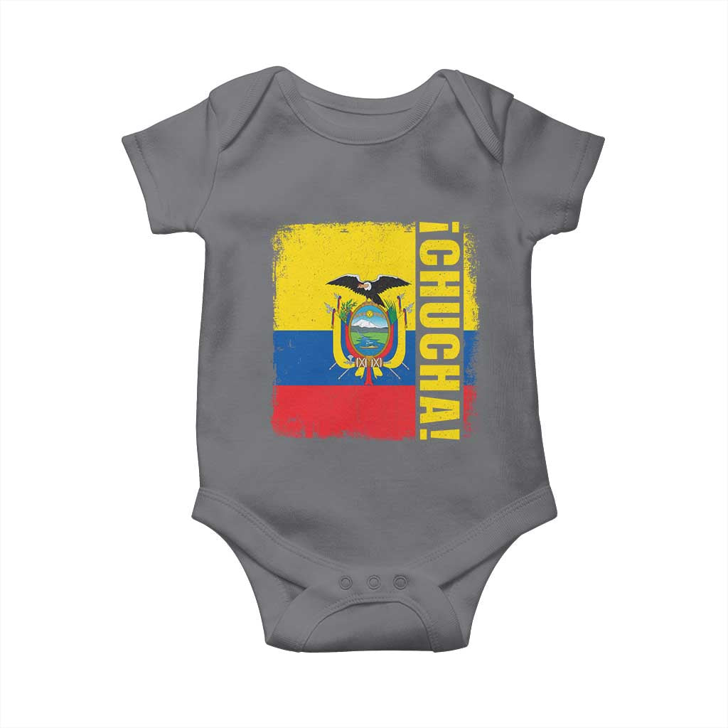 Chucha Funny Ecuadorian Slang Vintage Ecuador Flag Baby Onesie