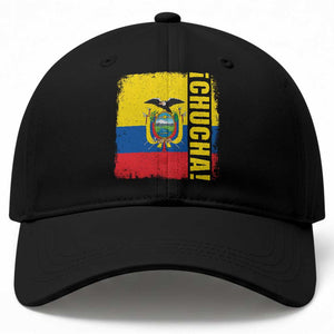 Chucha Funny Ecuadorian Slang Vintage Ecuador Flag Baseball Cap